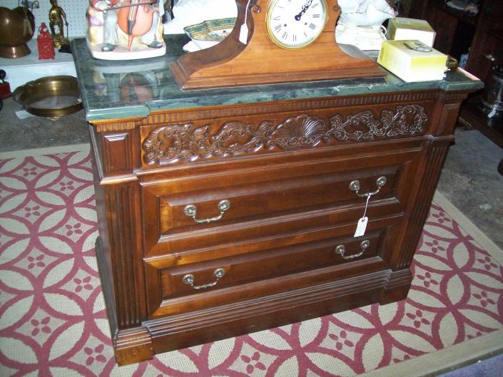 Marble top and secret drawer